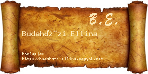 Budaházi Ellina névjegykártya